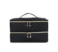 Almacenamiento De Esmaltes De Uñas Bolsa de almacenamiento de esmalte de uñas de doble capa con 40 compartimentos, bolsa de aceite esencial, Kit portátil for el cuidado de las uñas, caja de almacenami