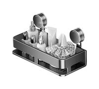 Almacenamiento de especias - Estante para especias de pared - Estantería con ventosa con 5 ganchos para cocina baño casa apartamento mármol