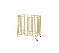 Almacenamiento De Esterillas De Yoga Cesta de almacenamiento ligera de lujo con ruedas for esterilla de yoga, mancuernas, cuerda for saltar, raquetas(Golden-40x25x49cm)