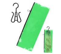 Almacenamiento de extensión de cabello, bolsas de almacenamiento de pelucas con percha - Estuche de peluca - Bastidor resistente al polvo con cremallera para organización de embalaje Dresse de salón
