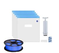 Almacenamiento de filamentos para impresora 3D, 14 x 10 x 5 cm, secador de filamento PLA | Bolsas selladas al vacío con clips de sellado, bomba de mano, perfectas para almacenamiento de filamnt 3D o