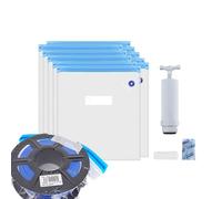Almacenamiento de filamentos para impresoras 3D: bolsas selladas al vacío con clips y bomba manual | Perfecto para proteger rollos de filamento 3D | Solución de almacenamiento para uso en cajas de sec