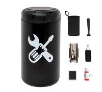 Almacenamiento de herramientas de botella de agua para bicicletas, portabicicletas pequeñas, organizador compacto fuerte, suministros de mantenimiento de viajes para tornillos clave