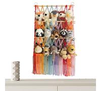Almacenamiento de juguetes de 3 niveles, estilo bohemio, red de almacenamiento para sala de juegos, habitación infantil, mesita de noche, esquina, dormitorio juvenil