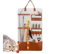 Almacenamiento de juguetes para | Bolsa organizadora para juguetes de gato en de apartamento, soporte para montaje en pared para accesorios para mascotas, organización de peine de hierba