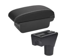 Almacenamiento de la consola central Caja de almacenamiento para reposabrazos de coche, interfaz, brazo de consola central para Nissan Sunny 2010-2022(B3 black white 3USB)