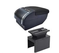 Almacenamiento de la consola central Caja De Reposabrazos Para Coche, Almacenamiento Central, Accesorios Reequipamiento Interno Para Fita 500L(E black line 9USB)