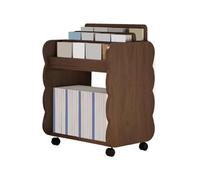 Almacenamiento de libros Estantería móvil con polea estante de almacenamiento piso tablero densidad multifuncional for el hogar