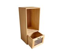 Almacenamiento de libros Estantería pequeña con cajón de una sola celda, estante almacenamiento madera for dormitorio casa, estilo Vintage