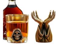 Almacenamiento de licor - Copa de whisky gótico esqueleto de almacenamiento de mano, sostenedor de alcohol en casa | Para el gabinete Sideboard Bourbon whisky licor alcohol Home Bar Cocina comedor