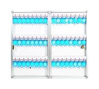 Almacenamiento de llaves montado en la pared con cerradura, organizador de llaves de metal seguro para oficina, dormitorio y bienes raíces