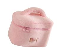 Almacenamiento de maquillaje de felpa con accesorio para el hogar interior espacioso para una organización de viaje fácil, a
