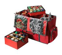 Almacenamiento de Navidad, gran capacidad, organización, decoraciones, bolsas de organización impermeables, para abetos, bolas coronas, colgantes, cintas, espacios reducidos