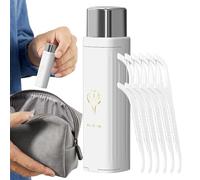 Almacenamiento de palitos de portátil recargable automático | Dispensador de hilo dental para viajes, camping, baño, oficina, gimnasio, bolso de vacaciones, etc