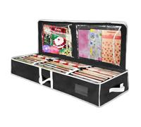 Almacenamiento de Papel de Regalo, Organizador Papel Regalo Navidad, Bolsa de Guardado Grande 104cm de Tela Oxford para Lazo, Tarjetas, Decoraciones de Navidad