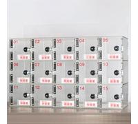 Almacenamiento de pared acrílico para teléfonos y tarjetas, cerraduras de puerta y soporte para llaves, perfecto para oficina, aula, gimnasio, 100 compartimentos para un fácil acceso