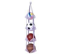 Almacenamiento de pelotas deportivas, soporte vertical de pared multicapa, estante de pelotas, organizador de equipos deportivos, para baloncesto, fútbol, voleibol, animales de peluche, juguetes