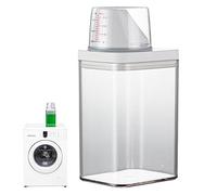 Almacenamiento De Polvo De Lavado 1100 Ml Dispensador De Detergente De LavanderíA Con Una Taza De MedicióN Reutilizable A Prueba De Humedad De JabóN VacíO Contenedor De Caja De JabóN 21*10.5*8.5cm
