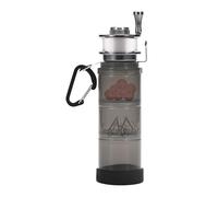 Almacenamiento de señuelos de , botella portátil de aparejos de de 15,5 cm, suministros de equipo CNC de aluminio con mosquetón, estantes transparentes, accesorio de pescadores para camping