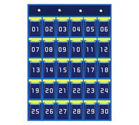 Almacenamiento de teléfonos para el aula - Organizador de bolsillo con ranuras numeradas y ganchos para celulares, calculadoras y tarjetas de identificación | Organizador de pared para artículos diver
