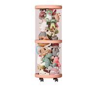 Almacenamiento De Tubos Para Animales De Peluche: Conjunto De Barril Transparente, Organizador Vertical En Capas, Columna De Exhibición Con Protector Contra El Polvo, De Movilidad Con Base Rod