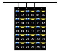 Almacenamiento Del Teléfono En El Aula: Gráfico De Bolsillo Numerado De Artículos Organizador De Armario Con Ganchos | Almacenamiento De Telas Sin Tejido Engrosado Y Organización Para Teléfonos Celula