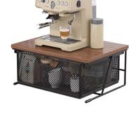 Almacenamiento deslizante para encimera, cajón organizador deslizante para ahorrar espacio, 37 x 26 x 16 cm, cesta extraíble para cápsulas de café, aperitivos, bolsas de té, cocina, granja, hogar