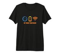 Almacenamiento en búfer de batería Baja Wi-Fi débil Mi Peor Pesadilla Divertido Camiseta Premium