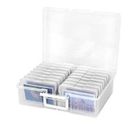 Almacenamiento En De Fotos: Estuche Para Fotos De 4 X 6 Pulgadas, Custodio Foto Con 16 Ranuras | Contenedor Organizador D E Foto Portátil Para Impresiones, Tarjetas, Recuerdos, Álbumes D E Rec