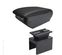 Almacenamiento interior Caja De Reposabrazos Para Coche, Caja De Almacenamiento Central, Accesorios De Coche De Reequipamiento Interno Para Fita 500L(H black line 4USB)