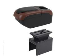 Almacenamiento interior Compartimento Para Reposabrazos De Coche, Caja De Almacenamiento Central, Cenicero Interno, Accesorios Coche Para Fita 500L(S1 black-coffee 6USB)
