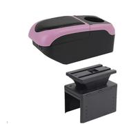 Almacenamiento interior Compartimento Para Reposabrazos De Coche, Caja De Almacenamiento Central, Cenicero Interno, Accesorios Coche Para Fita 500L(S1 black-pink 6USB)