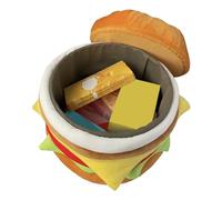 Almacenamiento otomano, otomana con almacenamiento para la sala de estar - Hamburguesas de fútbol de de hamburguesa | Reposapiés de decoración del hogar multifuncional, taburete de tocador para sala d