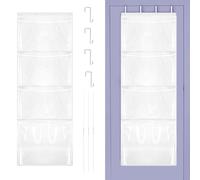 Almacenamiento para Colgar Sobre la Puerta, Organizador Puerta con Barra de Soporte y Gancho de Metal 4 Capas Organizador Peluches Adecuado para HabitacióN Infantil Dormitorio Sala de Estar BañO