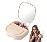 Almacenamiento para espejos de maquillaje de viaje, estuche de almacenamiento para espejos portátiles, Espejos de maquillaje Estuche de almacenamiento de viaje compacto, Caja de organización de