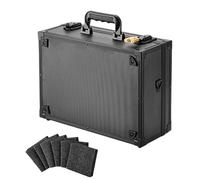 Almacenamiento para Tarjetas comerciales, de Tarjetas con Padlok, Soporte Protector, Cajas duras con 6 topes de Espuma para la colección Deportiva, Soporte portátil para conferencias, Eventos de