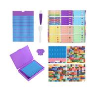 Almacenamiento Pintura de Diamantes Cajas De Accesorios De Joyería Y | Bandejas Para Pintura De Strass Con Para Adultos Hombres Mujeres Niños y Jóvenes 48 cuadrados