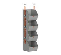 Almacenamiento por encima de la puerta, organizador de ropa de 4 niveles, almacenamiento de armario colgante, para inquilinos de apartamentos, dormitorio, habitación de estudiantes, habitación de