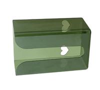 Almacenamiento transparente para ventana en U, dispensador de guantes, acrílico PET de 7.48 x 4.72 x 3.35 pulgadas, soporte para guantera, soporte para toallitas montado en la pared, para guantes