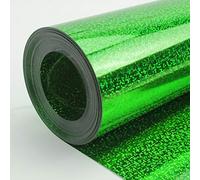 ALMACENES CASA ANGEL Acetato DE Colores P.E.T. con Foil Brillante NO TÓXICO por Metros (Verde Holograma Ancho 60cm, 5 Metros)