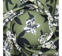 ALMACENES CASA ANGEL Tela DE Neopreno Doble Estampada DE 150cm DE Ancho por Metro (Flores Verde, 1 Metro)