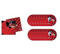 ALMACENESADAN 0460; Pack Lady, Ideal para Fiestas y cumpleaños; 12 Platos y 20 servilletas.