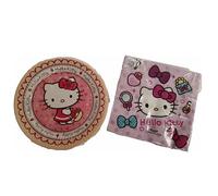 ALMACENESADAN, 1119, Hello Kitty, Compuesto por Mantel Fiesta de plástico 120x180 cm y Pack de 20 servilletas de Papel (8435510311193)