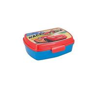 ALMACENESADAN 2077; Sandwichera rectangular multicolor Cars, producto de plástico reutilizable, libre BPA. Dimensiones interiores 16,5x11,5x5,5 cm