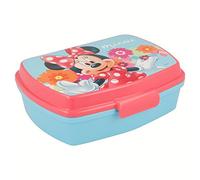 ALMACENESADAN 2078; Sandwichera Rectangular Minnie, Producto de plástico, Libre BPA. Dimensiones Interiores 16,5x11,5x5,5 cm