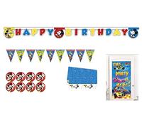 ALMACENESADAN-4671, Pack Fiesta cumpleaños Miceky Mouse para 8 niñas Mantel, Platos, banderines, Cartel y Guirnalda (8435510346713)