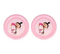 ALMACENESADAN 4712, Pack minions, agnes; compuesto por 2 platos reutilizables para cumpleaños o uso diario, diametro 21,5cm; producto reutilizable, sin BPA