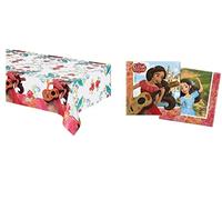 ALMACENESADAN, 4876, pack Elena de Avalor compuesto por 20 servilletas de papel 33x33 cm y mantel 120x180 cm, ideal para fiestas y cumpleaños. (8435510348762)