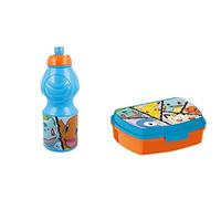 ALMACENESADAN, 5007, Pack vuelta al cole Pokemon; compuesto por Botella sport 400ml y sandwichera rectangular multicolor, productos reutilizables, sin BPA