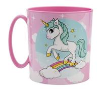 ALMACENESADAN, 5074, Taza apta para microondas, capacidad 350ml, producto reutilizable; (unicornios)